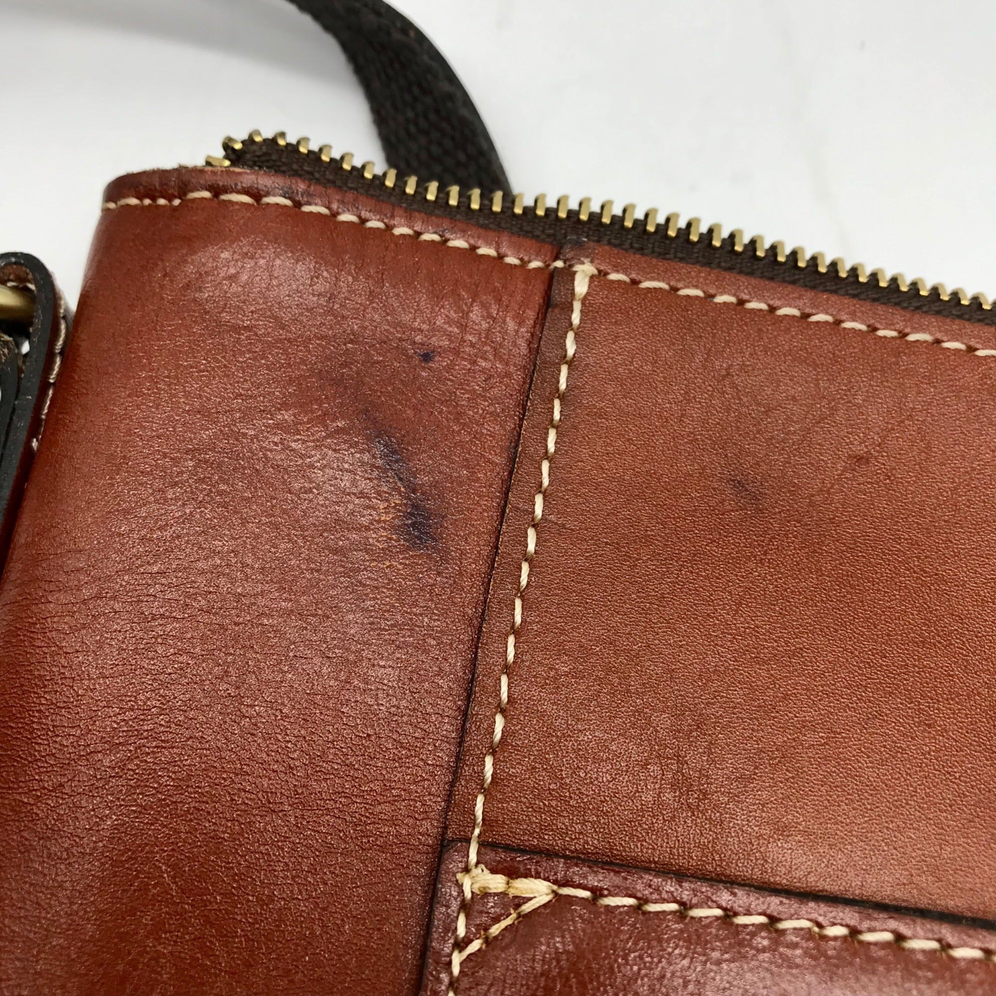 Patricia Nash Tan Heritage Leather Aveley Crossbody