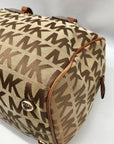 Michael Kors Khaki Monogram Canvas Grayson Satchel Bag