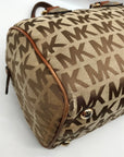 Michael Kors Khaki Monogram Canvas Grayson Satchel Bag