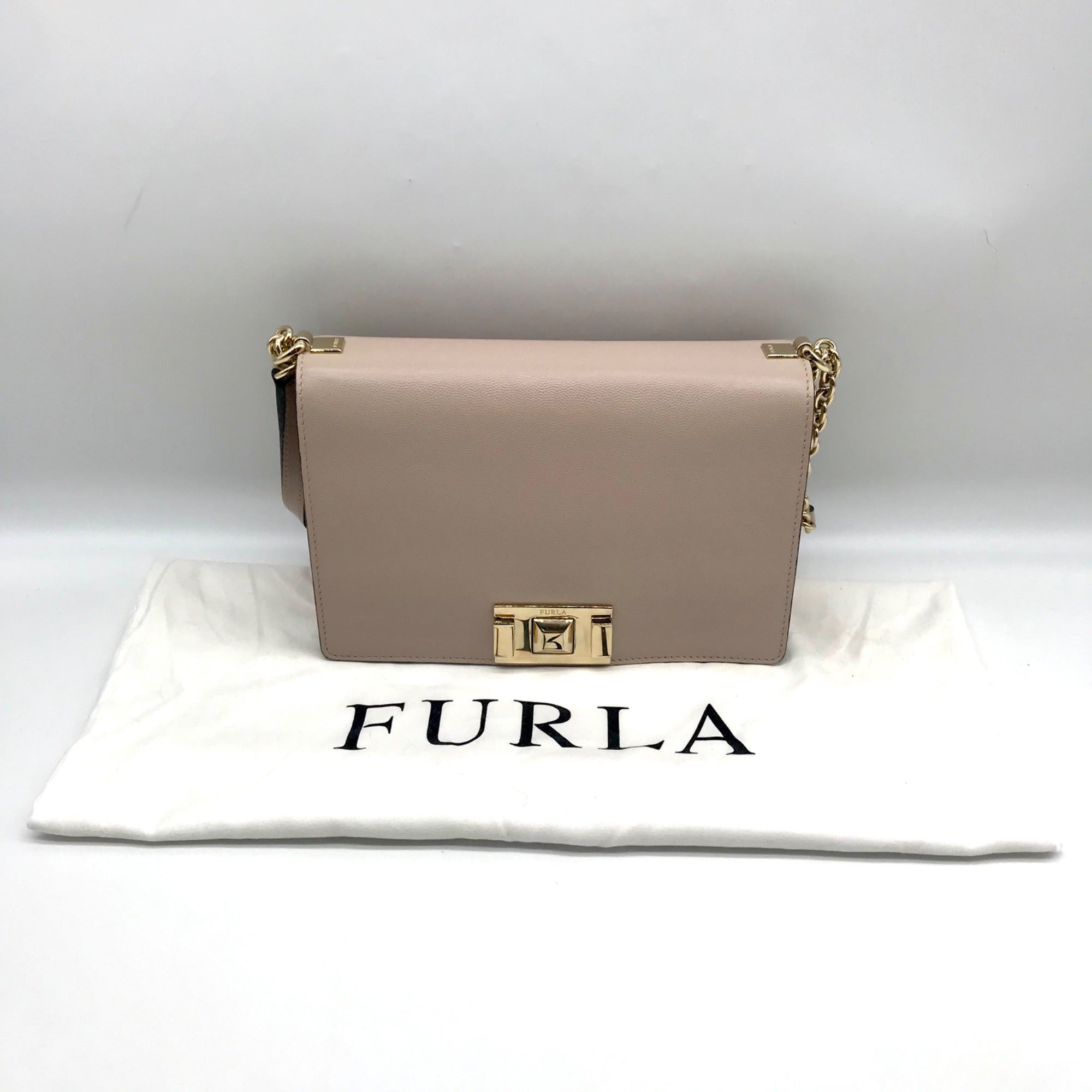 Furla Blush Leather Mimi Crossbody Bag