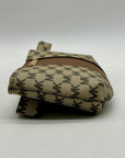 Michael Kors Khaki Coated Canvas And Leather Belt Bag