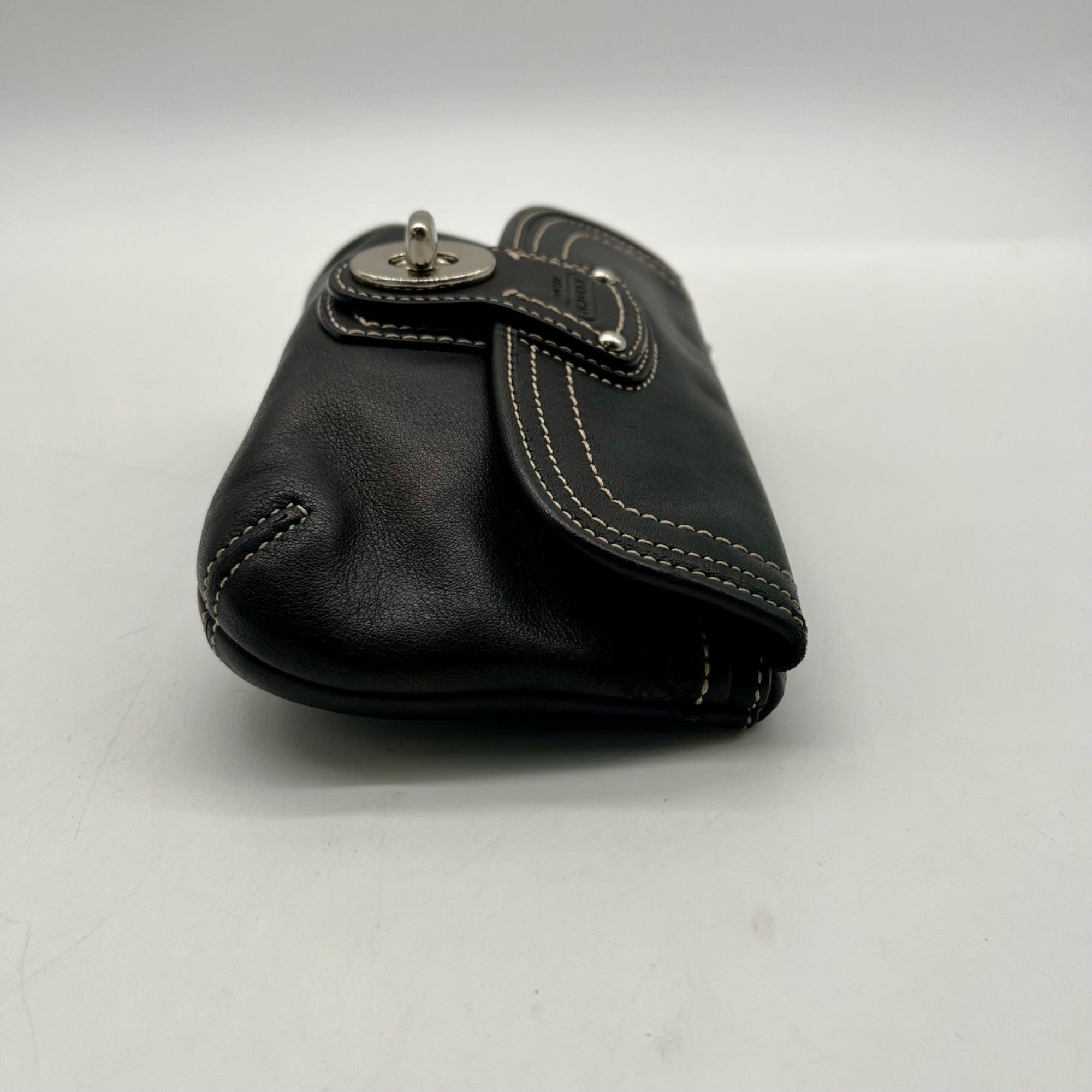 Coach Legacy Black Leather Wristlet