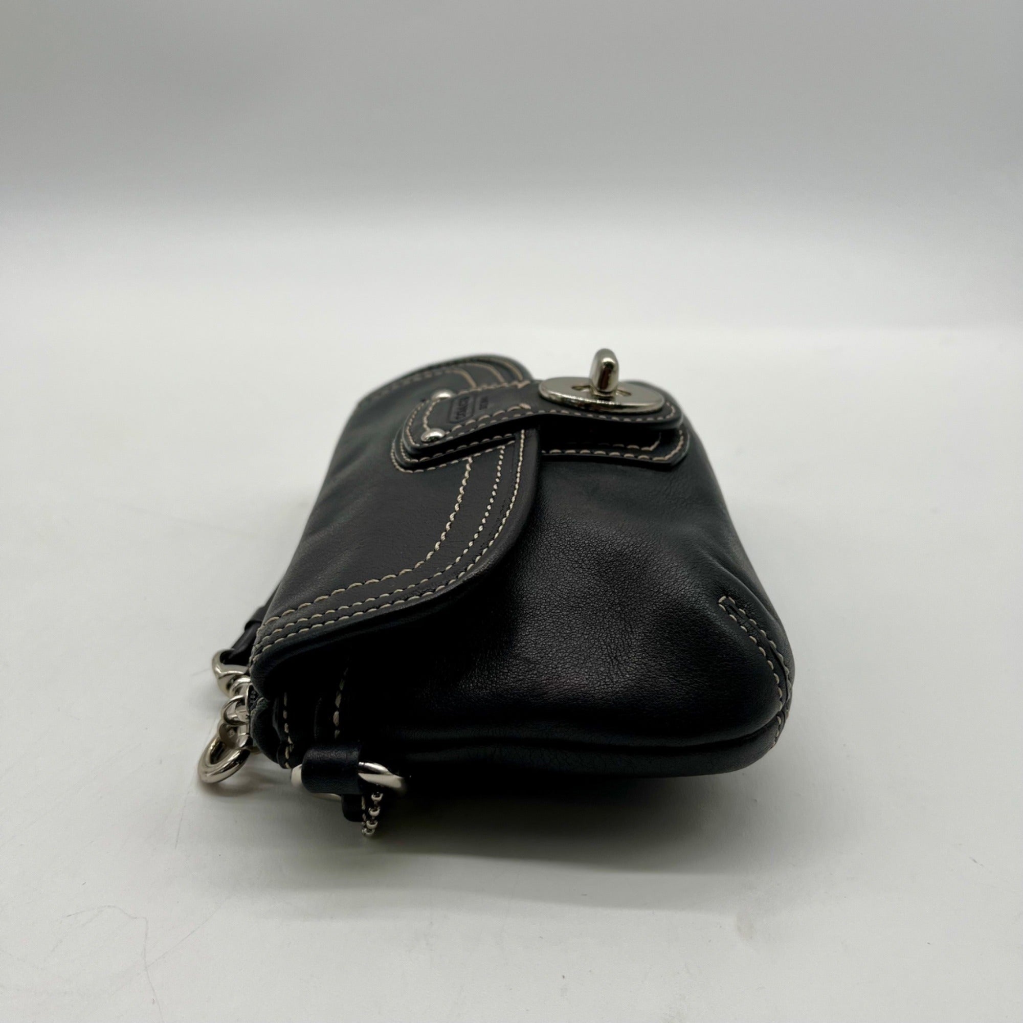 Coach Legacy Black Leather Wristlet