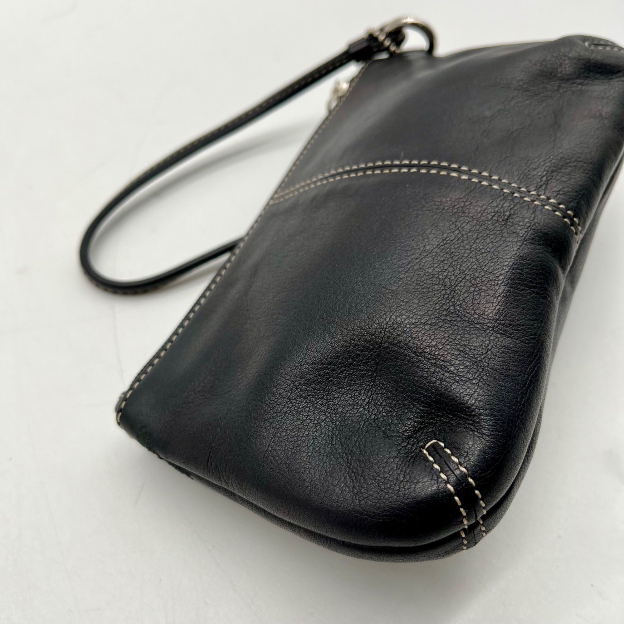 Coach Legacy Black Leather Wristlet