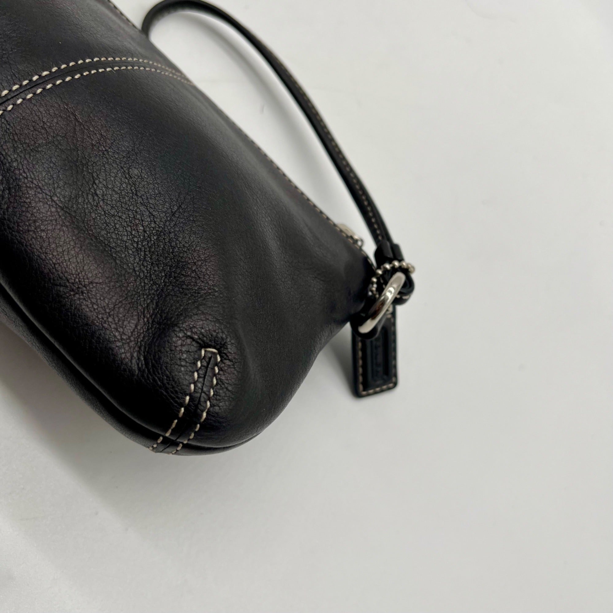 Coach Legacy Black Leather Wristlet