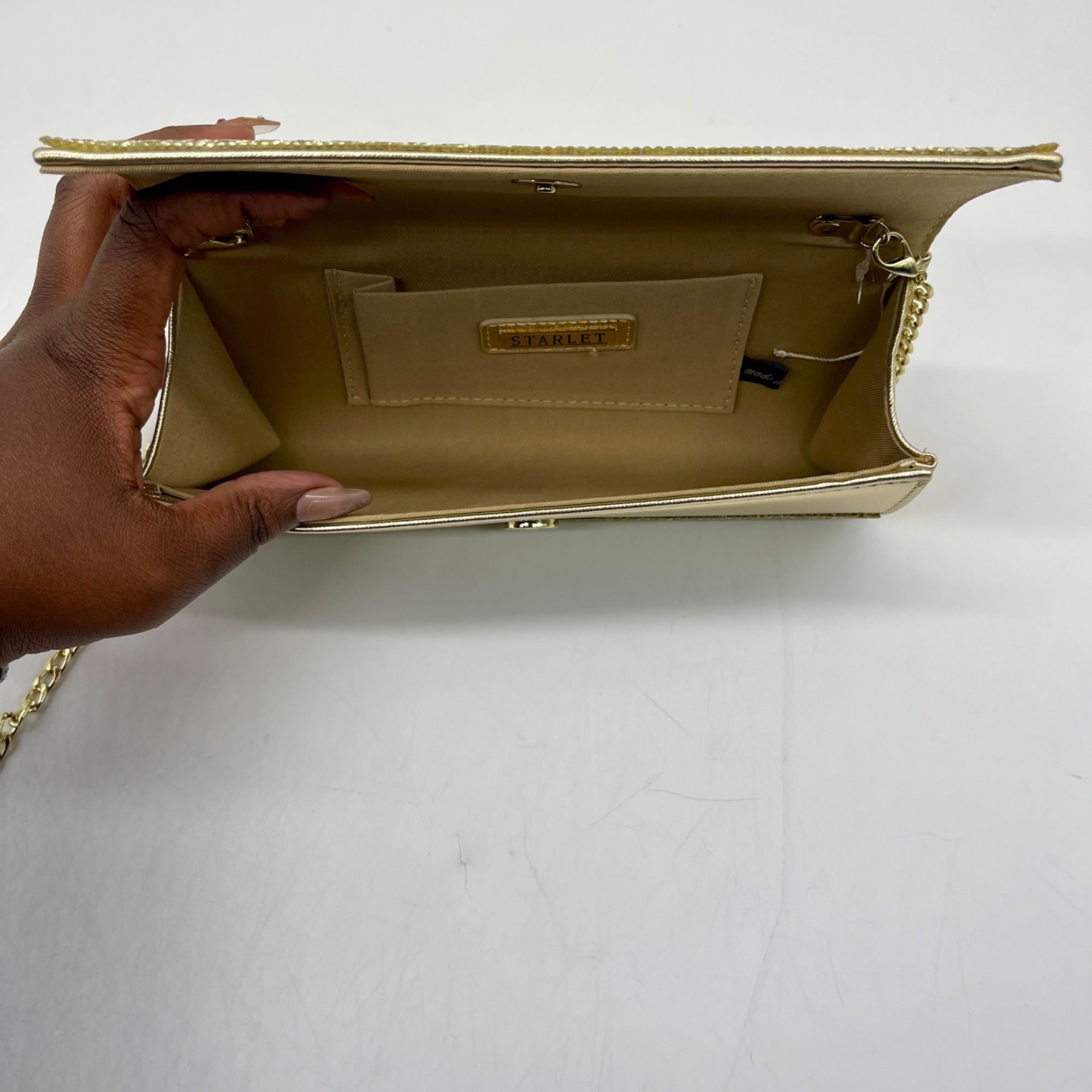 Starlet Yellow Sparkly Crossbody Bag