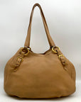 Prada Tan Cervo Sacca 2 Manici Shoulder Bag