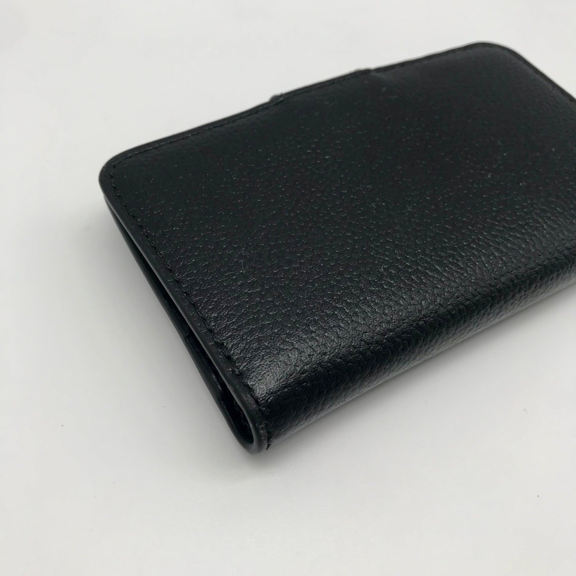 Michael Kors Black Leather Charm Medium Tab Bifold Wallet