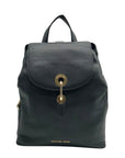 Michael Kors Black Pebbled Leather Raven Medium Backpack