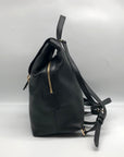 Michael Kors Black Pebbled Leather Raven Medium Backpack