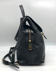 Michael Kors Black Pebbled Leather Raven Medium Backpack