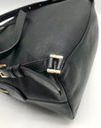 Michael Kors Black Pebbled Leather Raven Medium Backpack