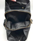 Michael Kors Black Pebbled Leather Raven Medium Backpack