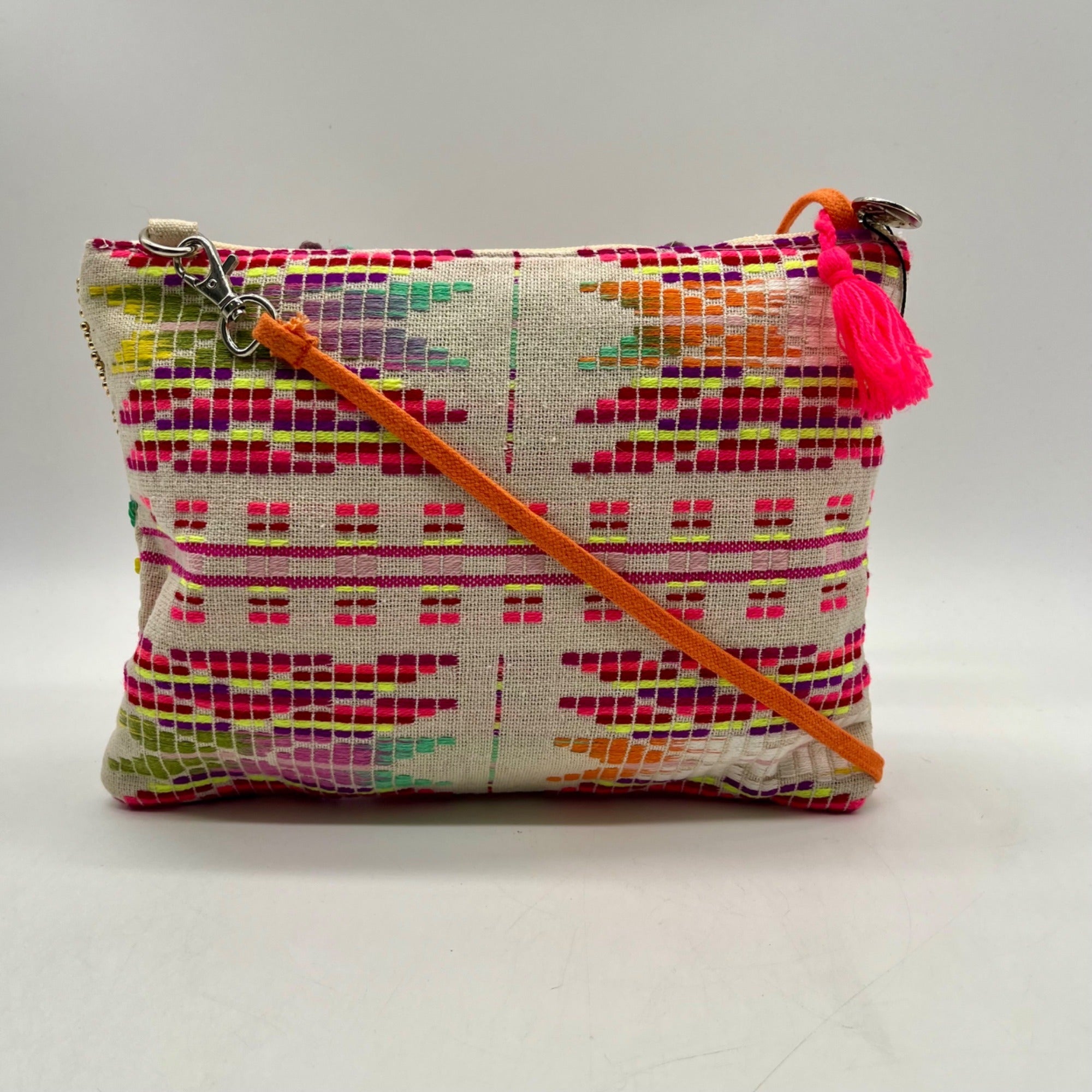 America And Beyond Multi-Colored Fabric And Sequin Crossbody Set