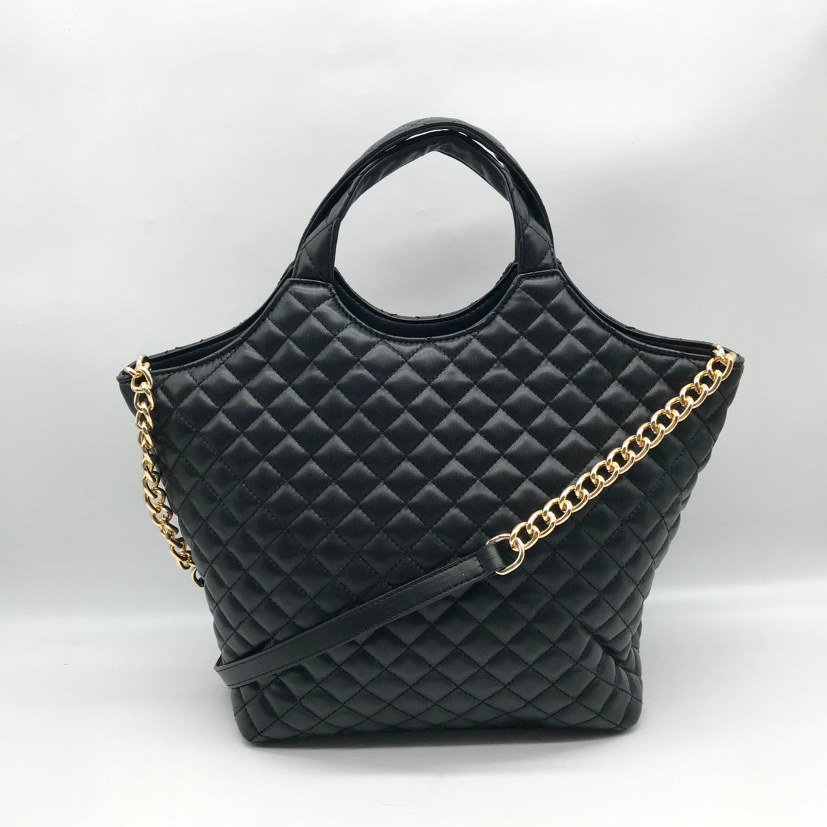 Like Dreams Black Quilted Juliet Medium Crossbody Bag