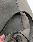 Michael Kors Gray Saffiano Leather Jet Set Pocket Tote Bag