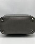 Michael Kors Gray Saffiano Leather Jet Set Pocket Tote Bag