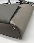 Michael Kors Gray Saffiano Leather Jet Set Pocket Tote Bag