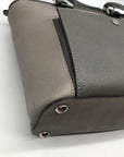 Michael Kors Gray Saffiano Leather Jet Set Pocket Tote Bag