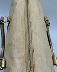 Kate Spade Beige Melinda Flicker Metallic Gold Satchel Bag