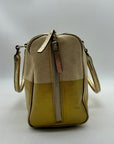 Kate Spade Beige Melinda Flicker Metallic Gold Satchel Bag