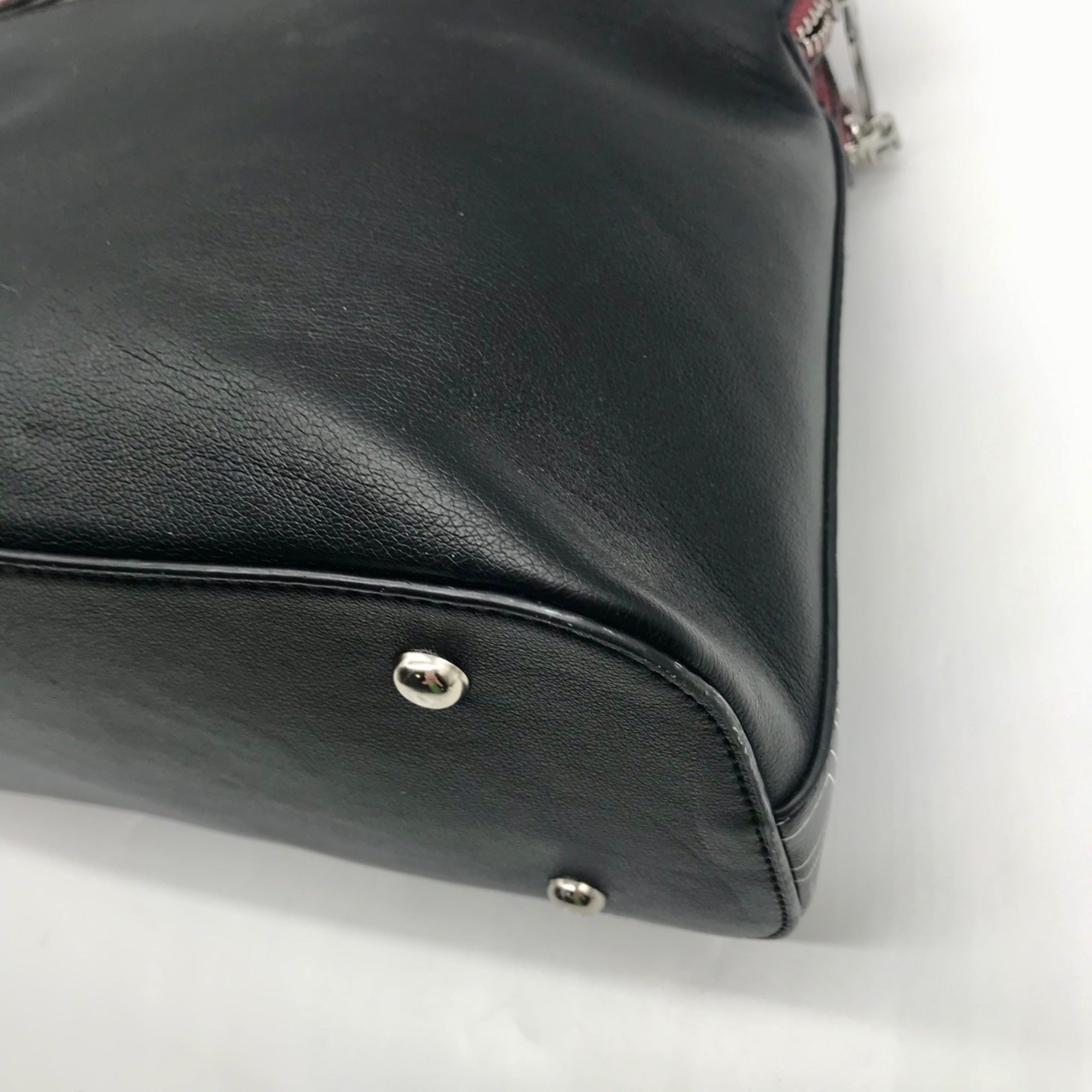 Nicole Lee Black Career Woman Faux Leather Dome Satchel