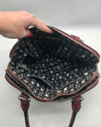 Nicole Lee Black Career Woman Faux Leather Dome Satchel