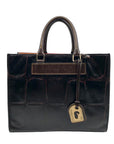 Dooney & Bourke Brown Croc Embossed Leather Janine Convertible Satchel