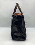 Dooney & Bourke Brown Croc Embossed Leather Janine Convertible Satchel