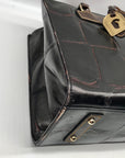 Dooney & Bourke Brown Croc Embossed Leather Janine Convertible Satchel