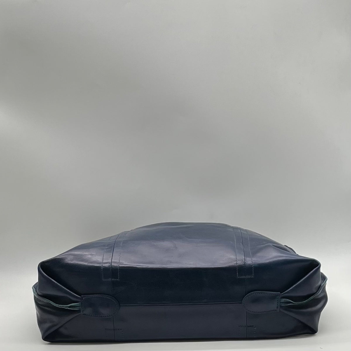 Old Trend Navy Blue Slouchy Leather Forest Island Tote Bag
