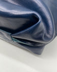 Old Trend Navy Blue Slouchy Leather Forest Island Tote Bag