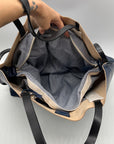 Old Trend Navy Blue Slouchy Leather Forest Island Tote Bag