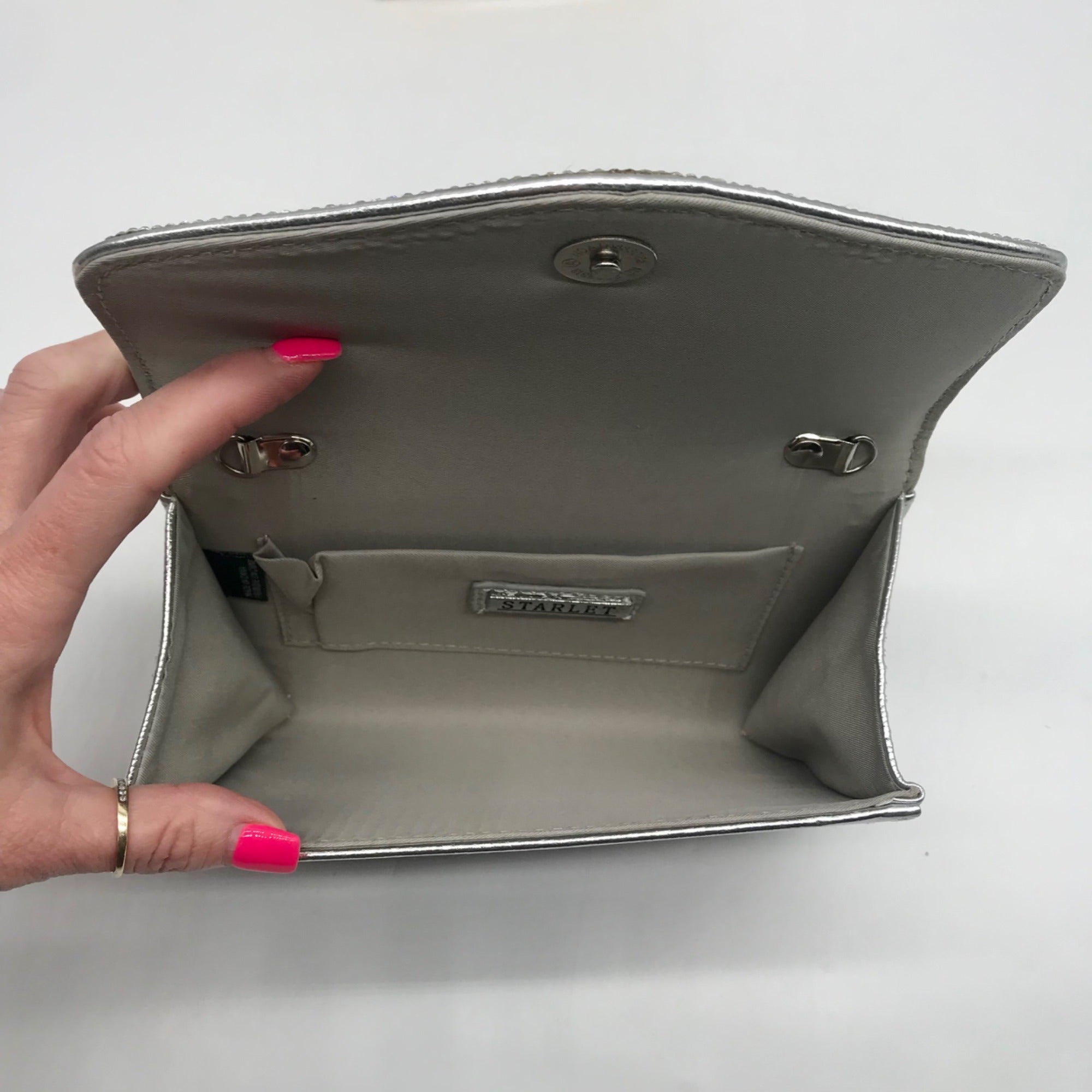 Starlet Rinestone Beaded Clutch