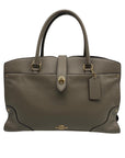 Coach Stone Gray Grain Leather Mercer 30 Satchel