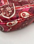 Red Paisely Kurt Geiger London Micro Heart Crossbody Bag
