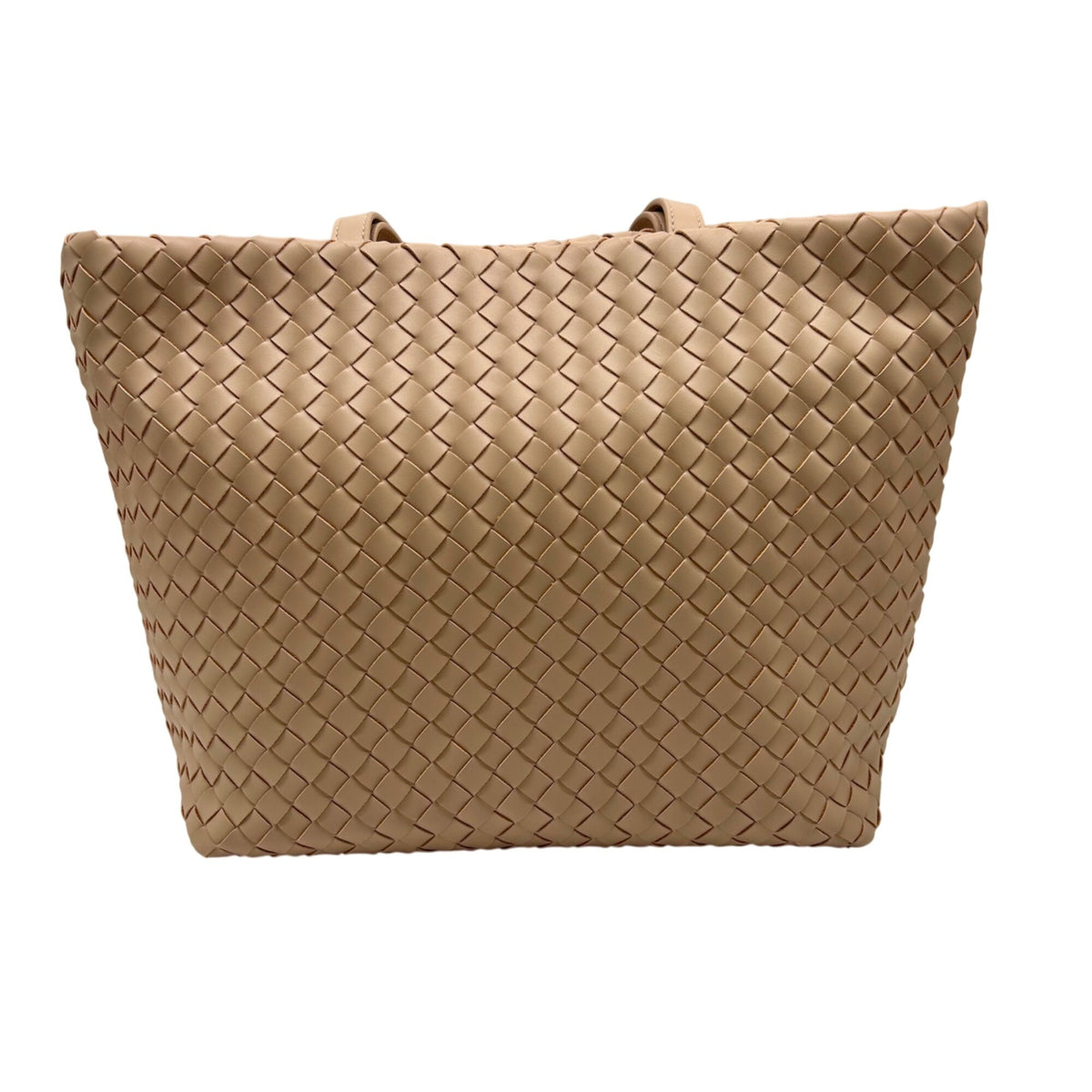 On 34th Chai Faux Leather Woven Tote Bag