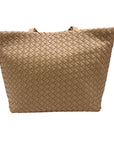 On 34th Chai Faux Leather Woven Tote Bag