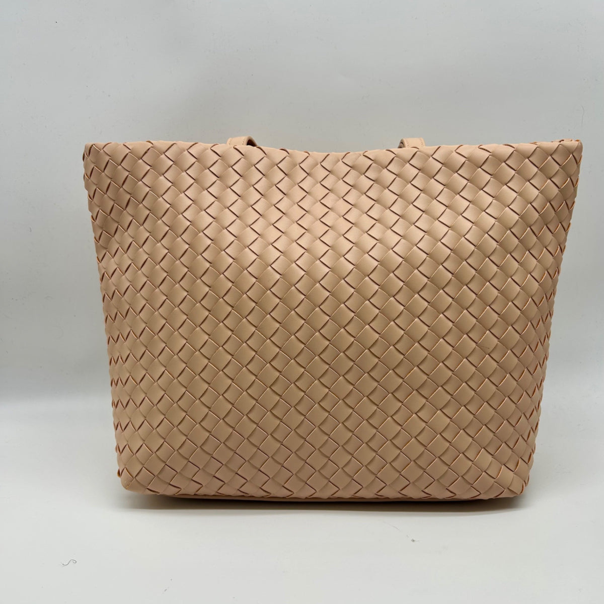 On 34th Chai Faux Leather Woven Tote Bag