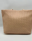 On 34th Chai Faux Leather Woven Tote Bag