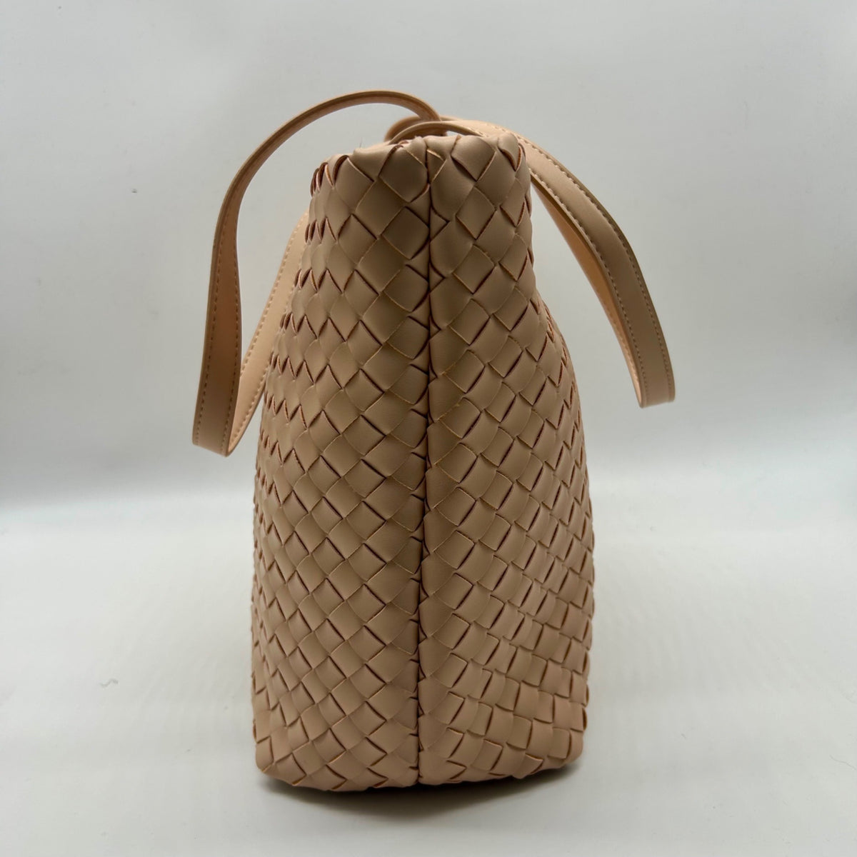 On 34th Chai Faux Leather Woven Tote Bag