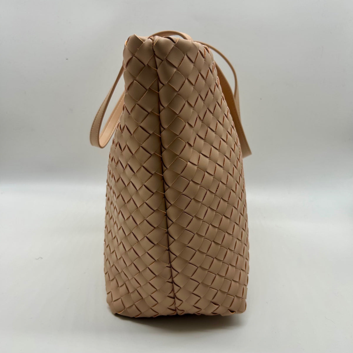 On 34th Chai Faux Leather Woven Tote Bag