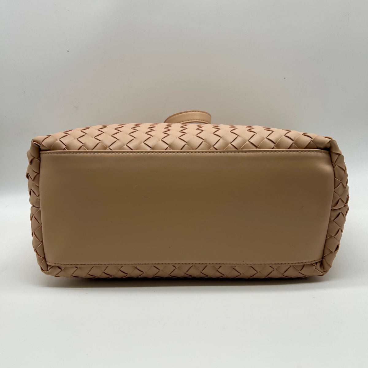 On 34th Chai Faux Leather Woven Tote Bag