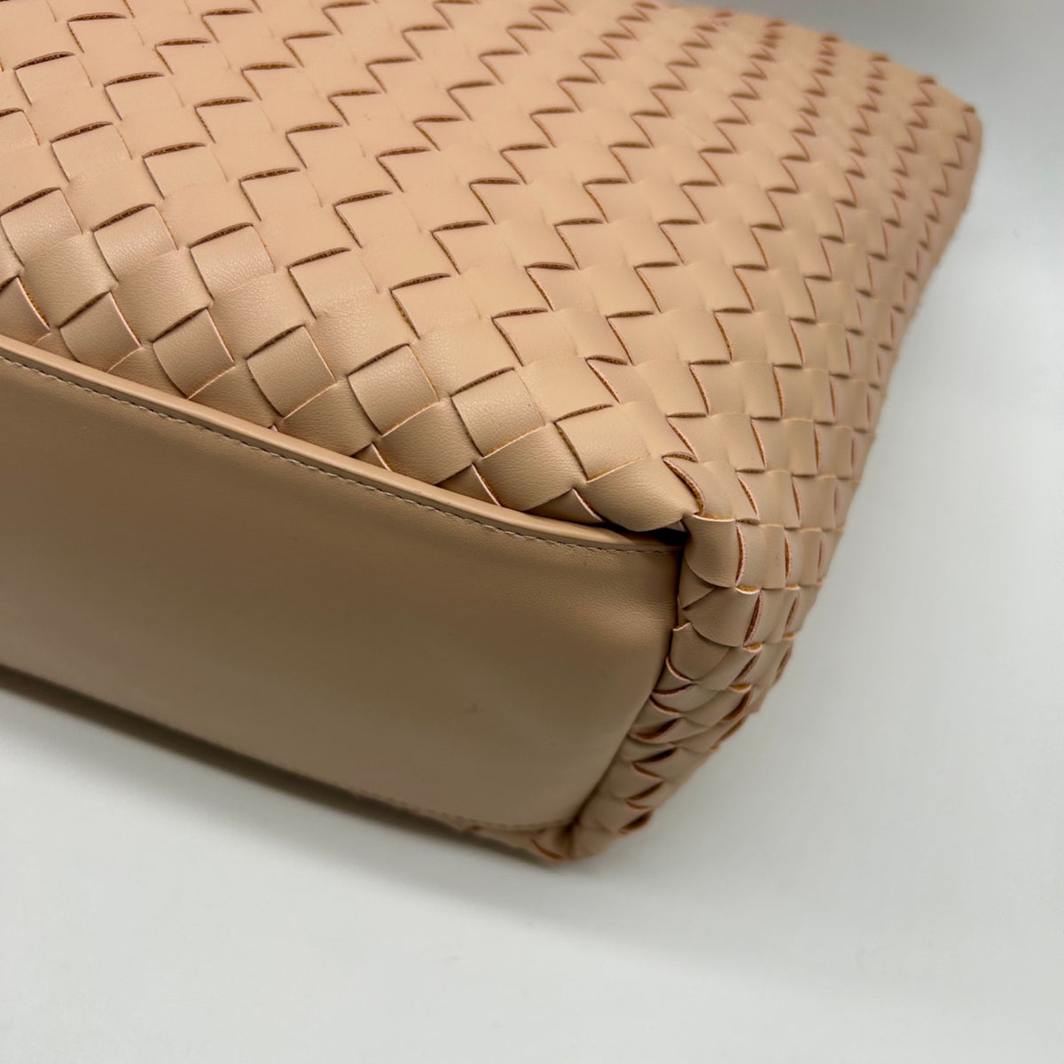 On 34th Chai Faux Leather Woven Tote Bag