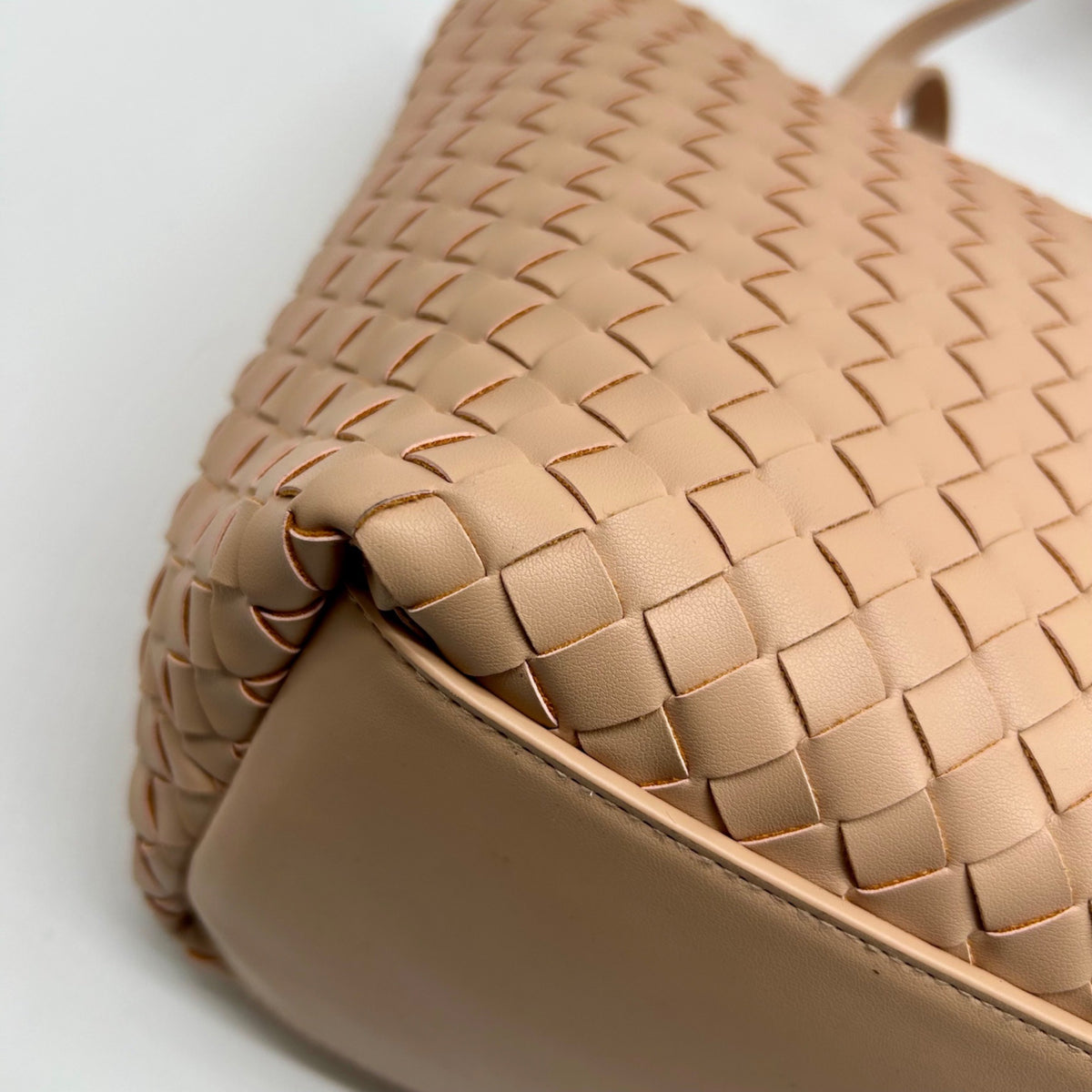 On 34th Chai Faux Leather Woven Tote Bag
