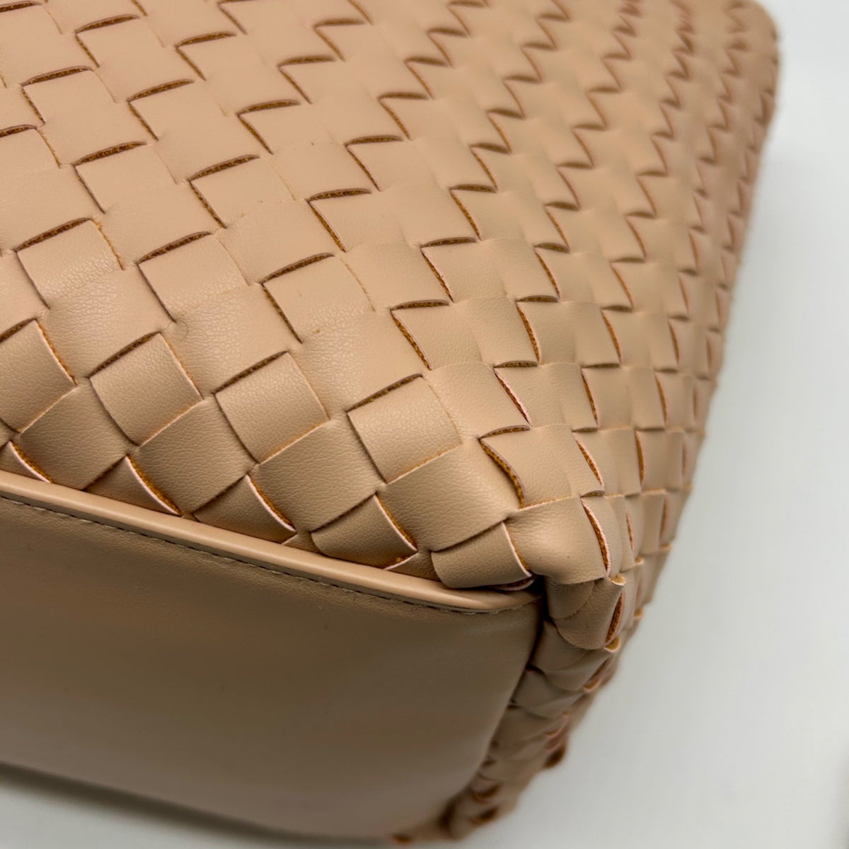 On 34th Chai Faux Leather Woven Tote Bag