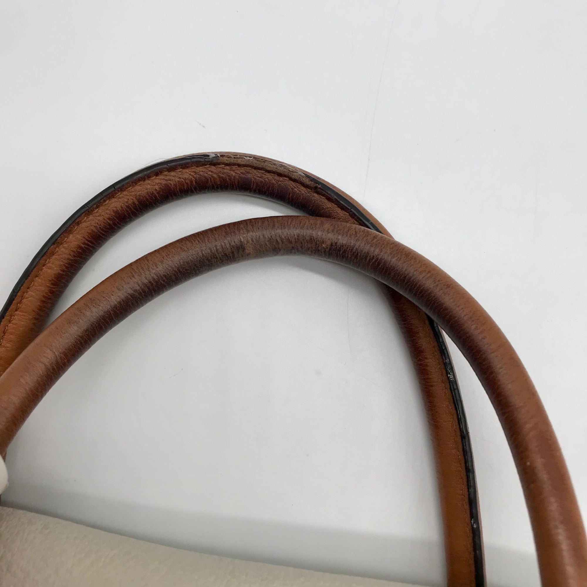 Michael Kors Beige &amp; Brown Leather Margo Satchel