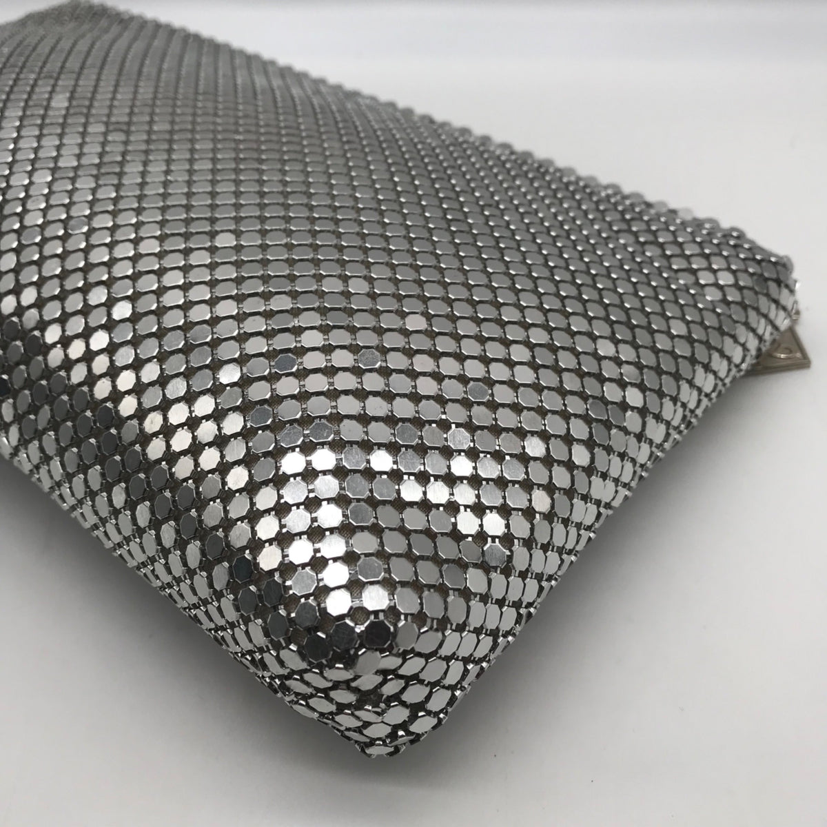 Whiting &amp; Davis Silver Sequined Wallet