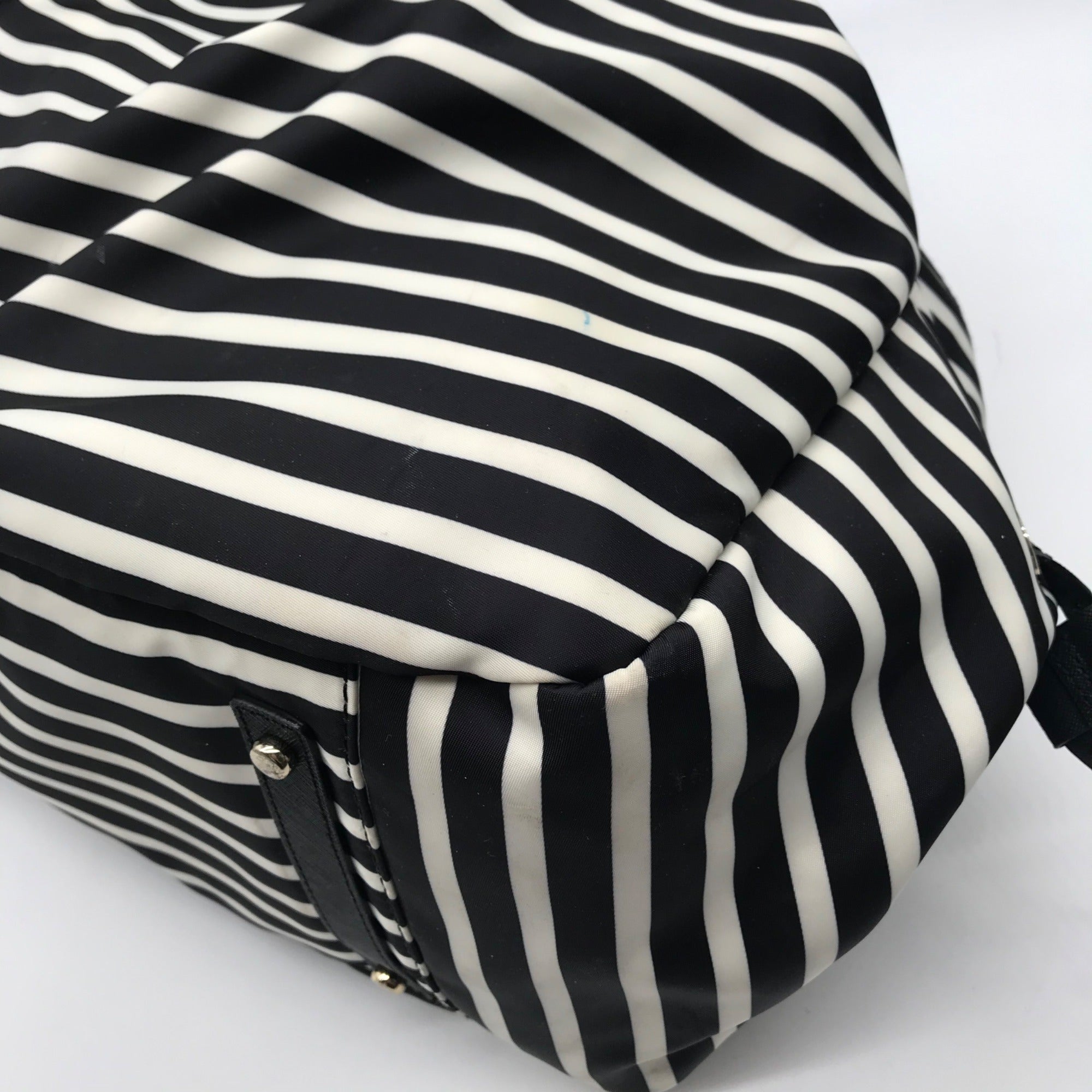 Kate Spade Classic Striped Nylon Stevie Baby Bag