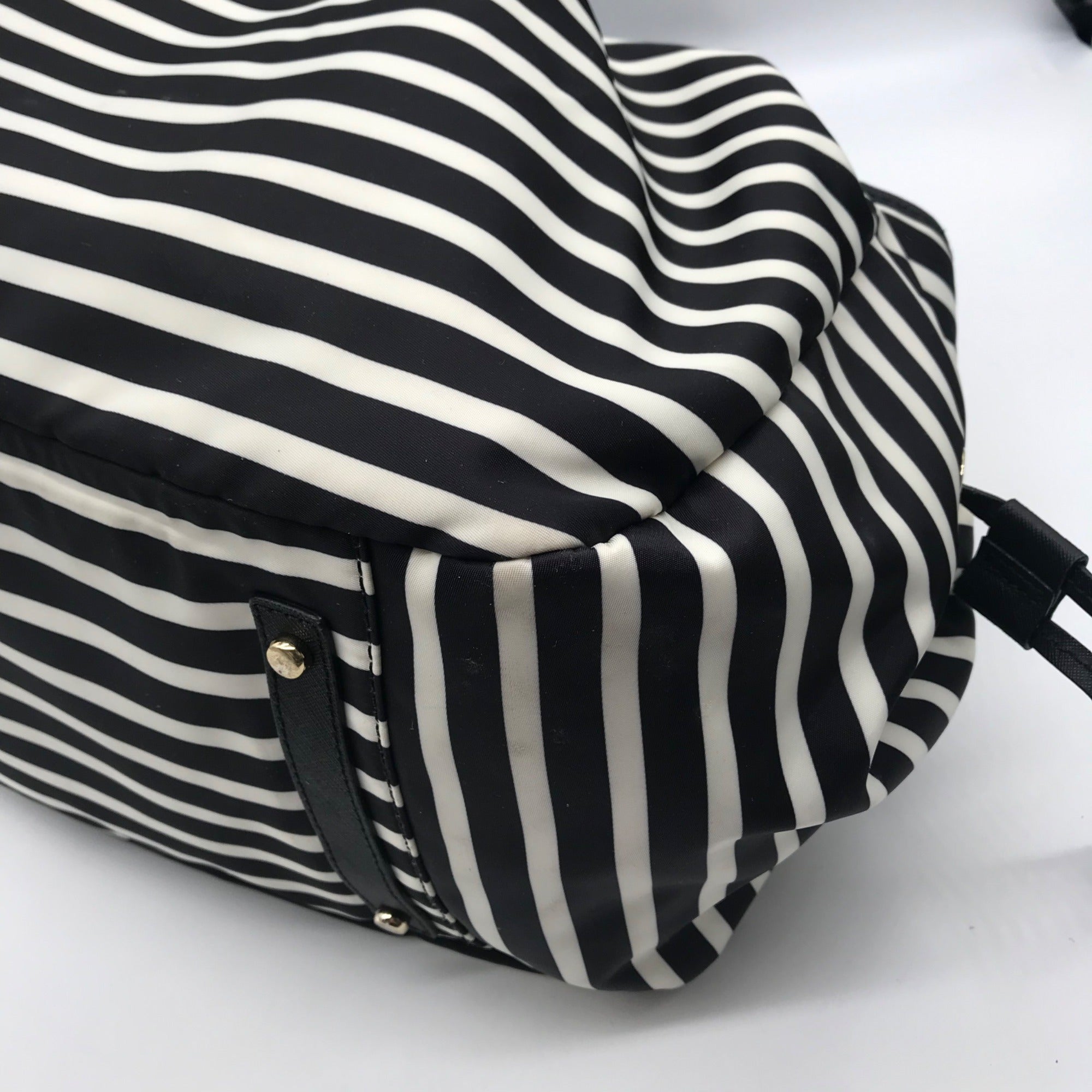 Kate Spade Classic Striped Nylon Stevie Baby Bag